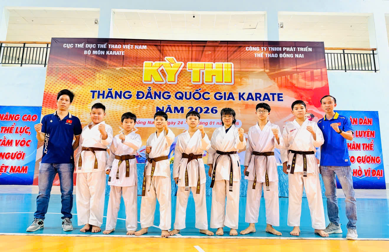 8 võ sinh CLB An Điền , CLB Thới Hòa tham dự kỳ thi 